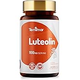 Temimar Luteolin Supplement 100mg, Flavonoids Supplements for Brain Health Support, Non-GMO, Gluten Free,Made in USA, 120 Vegan Capsules
