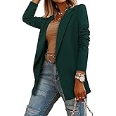CRAZY GRID Women's Casual Blazer Lightweight Open Front Business Jackets with Hidden Hook S-3XL