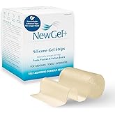 NewGel Advanced Silicone Professional Scar Treatment Tape by MyNewGel, Ultra-Thick, for Abdomen, C-Section, Keloids, Burns, Reusable, 2" x 24" Strip - Beige