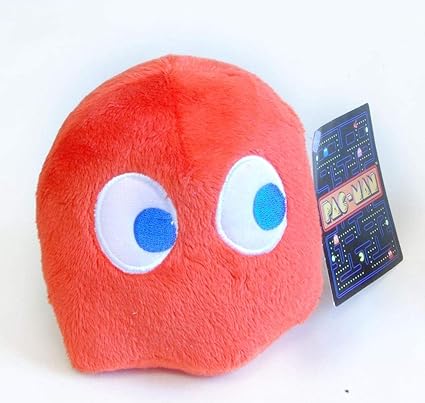 Amazon Com Pac Man 4 Dark Orange Red Ghost Plush Toys Games