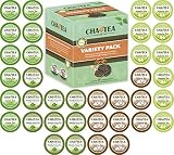 Cha4TEA 36-Count Assorted Green Tea for Keurig K-Cup Brewers (Matcha Green Tea, Green Tea, Jasmine Green Tea, Oolong Green Tea)