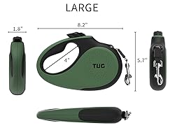TUG 360° Tangle-Free Retractable Dog Leash with