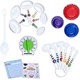 Curious Chef Kids Cookware - 17-Piece Measure & Prep Kit I Real Utensils, Dishwasher Safe, BPA-Free I Includes Measuring Cups