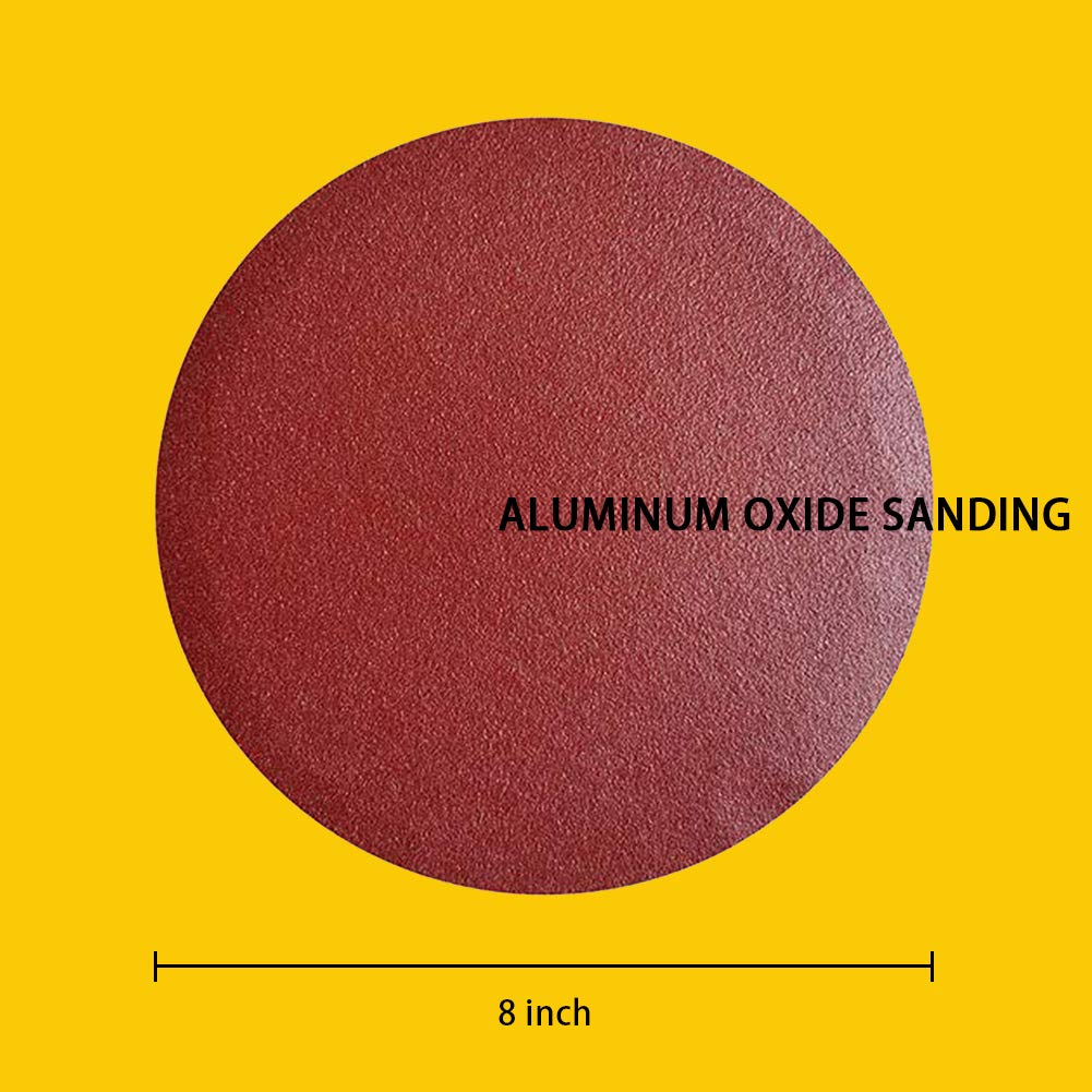 30 PCS 8-Inch NO-Hole PSA Aluminum Oxide Sanding Disc, Self Stick(5 Each of 60 100 150 180 240 400) (8 inch): Industrial & Scientific