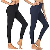 NexiEpoch High Waisted Leggings for Women - Black Tummy Control Compression Soft Yoga Pants for Workout Reg & Plus Size