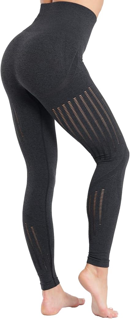 Amazon.com: High Waisted Seamless Leggings for Women Tummy Control Workout Gym Butt Lifting Tights Mesh Yoga Pants: Clothing