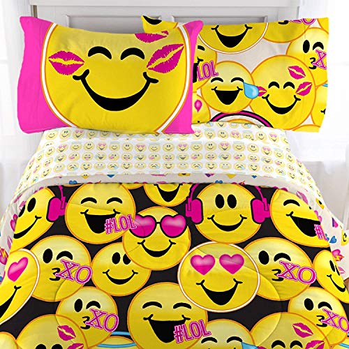 Emoji Complete 4 Piece Girls Bedding Set Twin Pricepulse