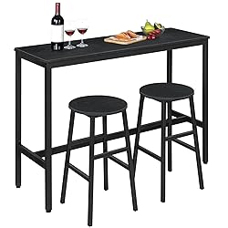 MAHANCRIS Bar Stools, Set of 2 Round Bar Chairs