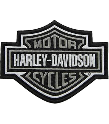 Amazon.com: Harley-Davidson 8 inch Embroidered Black Bar & Shield