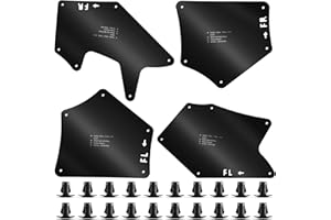 jiankun Toyota Tundra Fender Liner Splash Guard - Essential Wheel Well Liners for Tundra Sequoia 2007-2020, Top Toyota Tundra Accessories for Superior Protection(with 20 Clips), Black-D