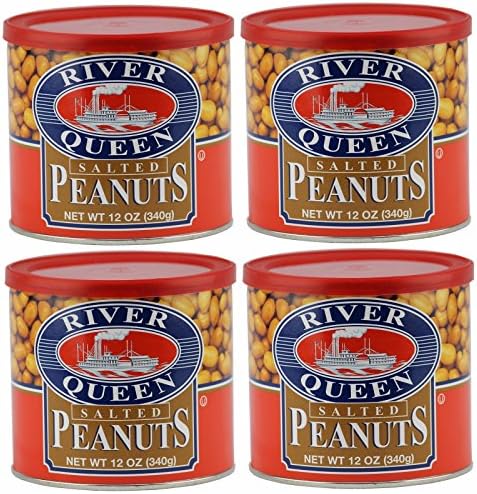 River Queen Salted Peanuts, 12 Ounce (Pack of 4)