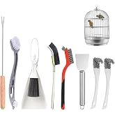 TOAINRSI Bird Cage Cleaning Brush Tool Set, Bird Cage Cleaner, Suitable for Bird Cages, Rabbit Cages, Hamster Cages, Parrot Cages, and Other Small Pet Cage Accessories