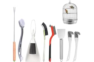 TOAINRSI Bird Cage Cleaning Brush Tool Set, Bird Cage Cleaner, Suitable for Bird Cages, Rabbit Cages, Hamster Cages, Parrot Cages, and Other Small Pet Cage Accessories