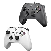 GMVOX Wired Controller for X-BOX(2 Pack) | Support Turbo Function,Gamepad with 3.5mm Audio Jack&amp;Dual Vibration,Compatible with X-BOX Series S/X, PC, IOS, Android