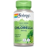 SOLARAY Broken Cell Chlorella 410 mg | Nutrient-Rich Superfood w/Naturally Occurring Protein, Vitamins, Minerals, Chlorophyll | Non-GMO | 100 VegCaps