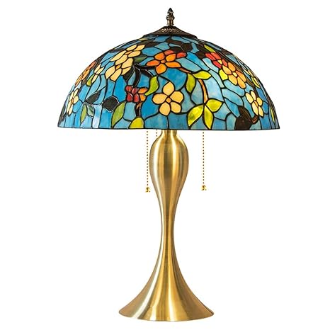 Lampada Da Tavolo Dimmerabile In Vetro Retrò Europeo Tiffany