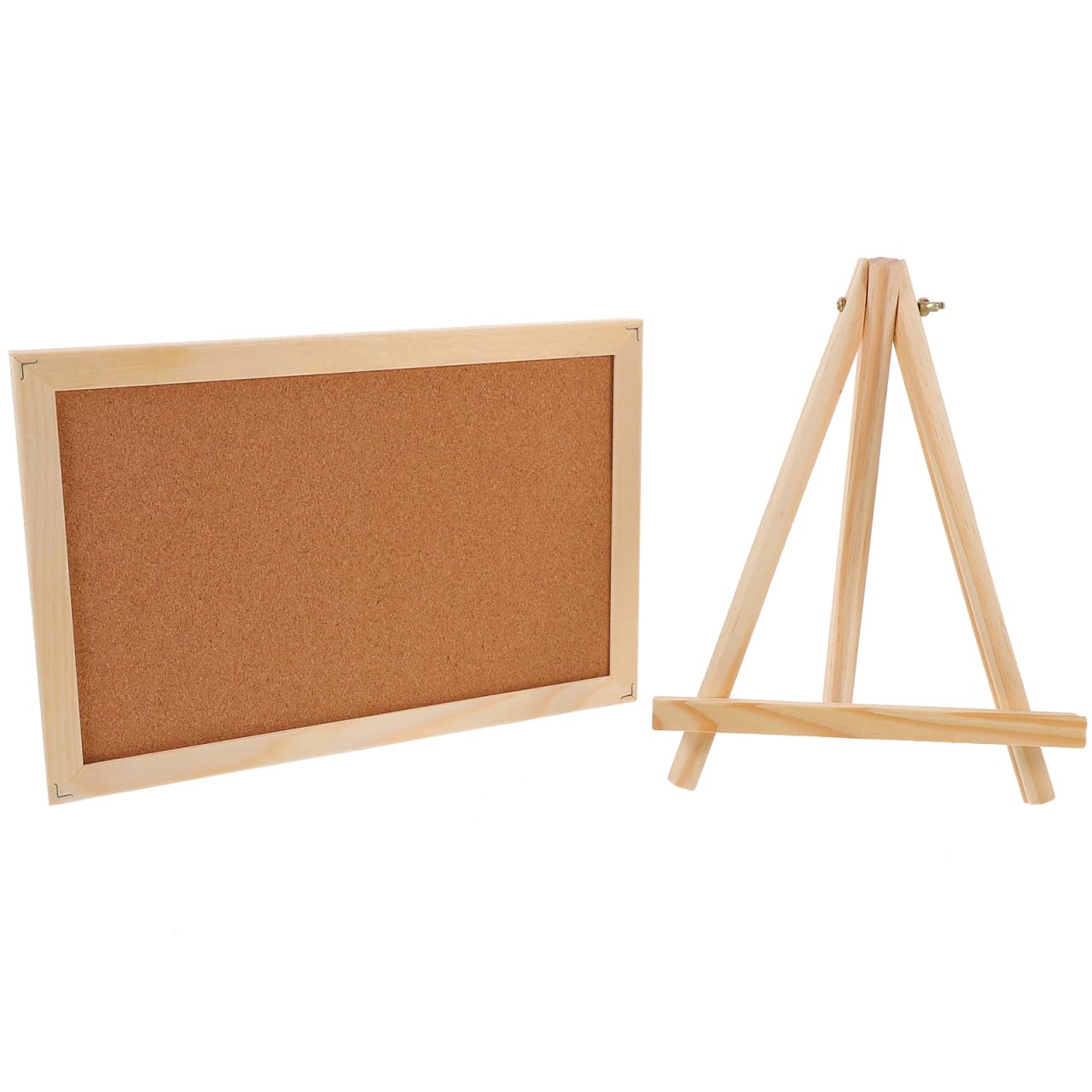 Parliky Framed Cork Bulletin Board with Easel Stand 12X0.4 Inch Desk Notice Board for Home Office Photo Display and Message Pin
