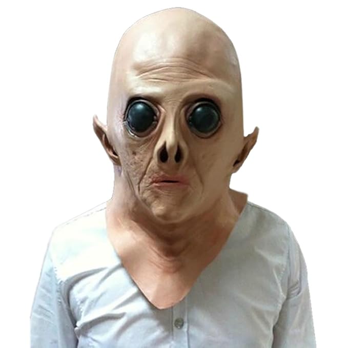 TREESTAR Halloween Maske Horror Scary Funny Alien Teufel Grimasse Party Cosplay Maske Latex Kopfbedeckungen für Halloween, Sp