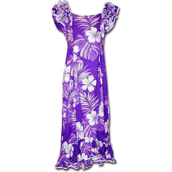  Hawaiian Creations ムームー XS Royal Hawaiian Creations Hibiscus Panel Blue Hawaiian