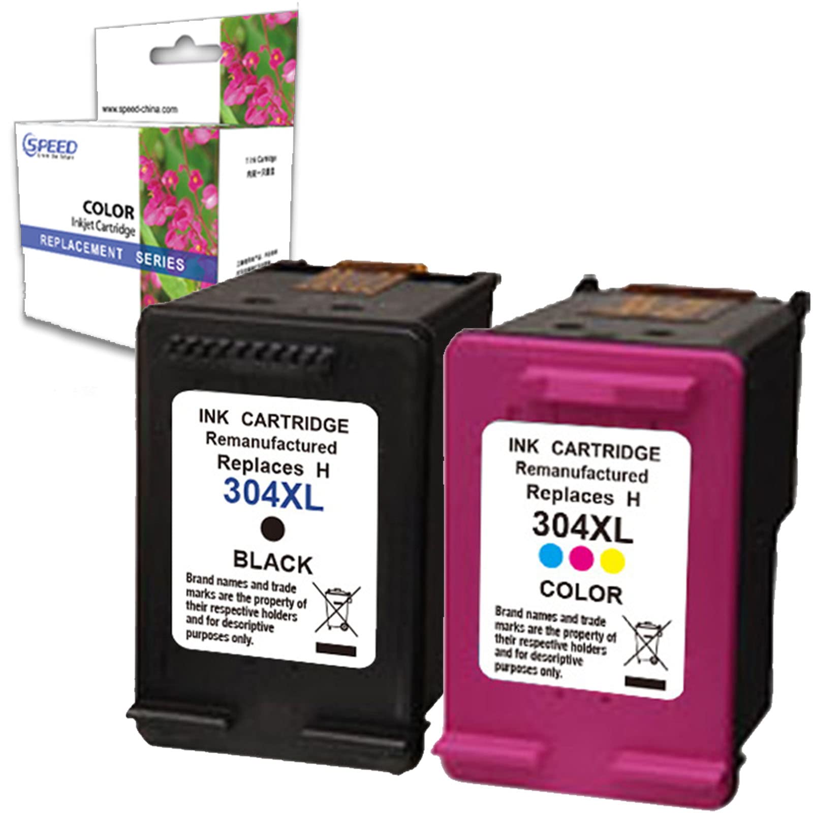 Kit of 2 compatible cartridges for HP 304 XL black + colour printer dejet 3700 3720 3730 3732