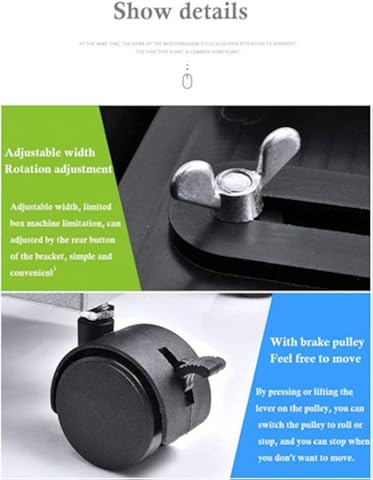 WRJ Soporte De Suelo Desmontable del Ordenador Caso del Soporte del Sostenedor del Soporte De Ordenador Rack De Almacenamiento De Mainframe Monte Torre De Escritorio Carro con Frenos,1