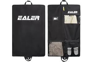 Ealer HAG301 Hockey Individual Garment Bag, Heavy Duty Hanging Travel Bag - Black Suit Bag