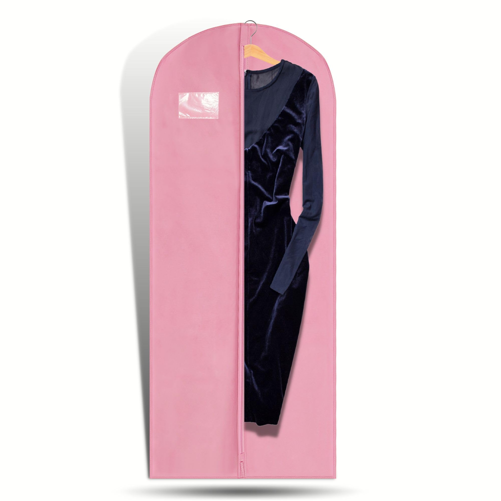 Hoesh UK Women Pink 72 Inches Breathable Bridesmaids Long Zip Wedding Gown Dress Travel Storage Garment Cover Bag