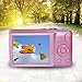 KINGEAR V100 2.7 Inch TFT Color LCD Screen 16MP 720P HD Anti-shake Smile Capture Digital Video Camera with 8X Optical Zoom 4X Digital Zoom-Pink