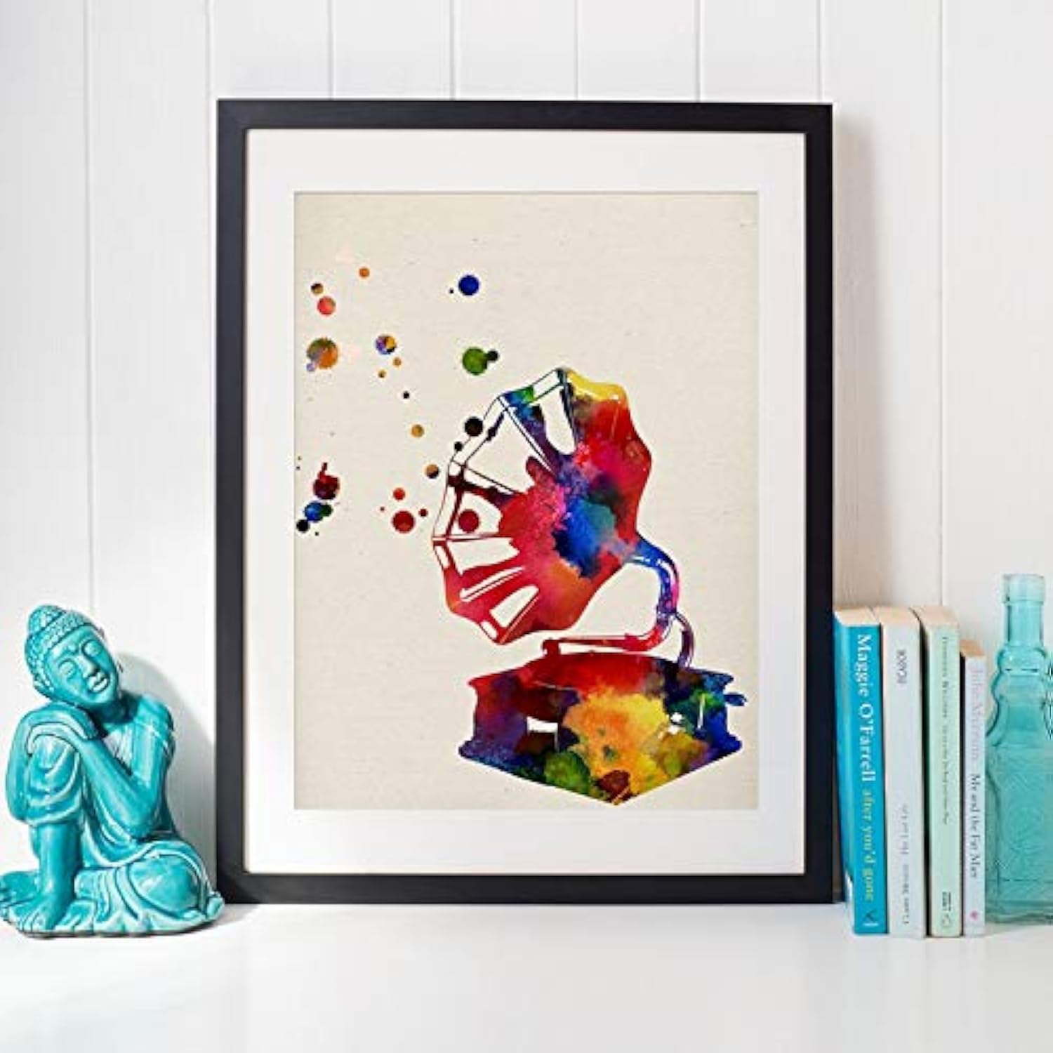Nacnic Gramola Poster with watercolor design. Mix with watercolor style sheets for interior decoration. A4 size