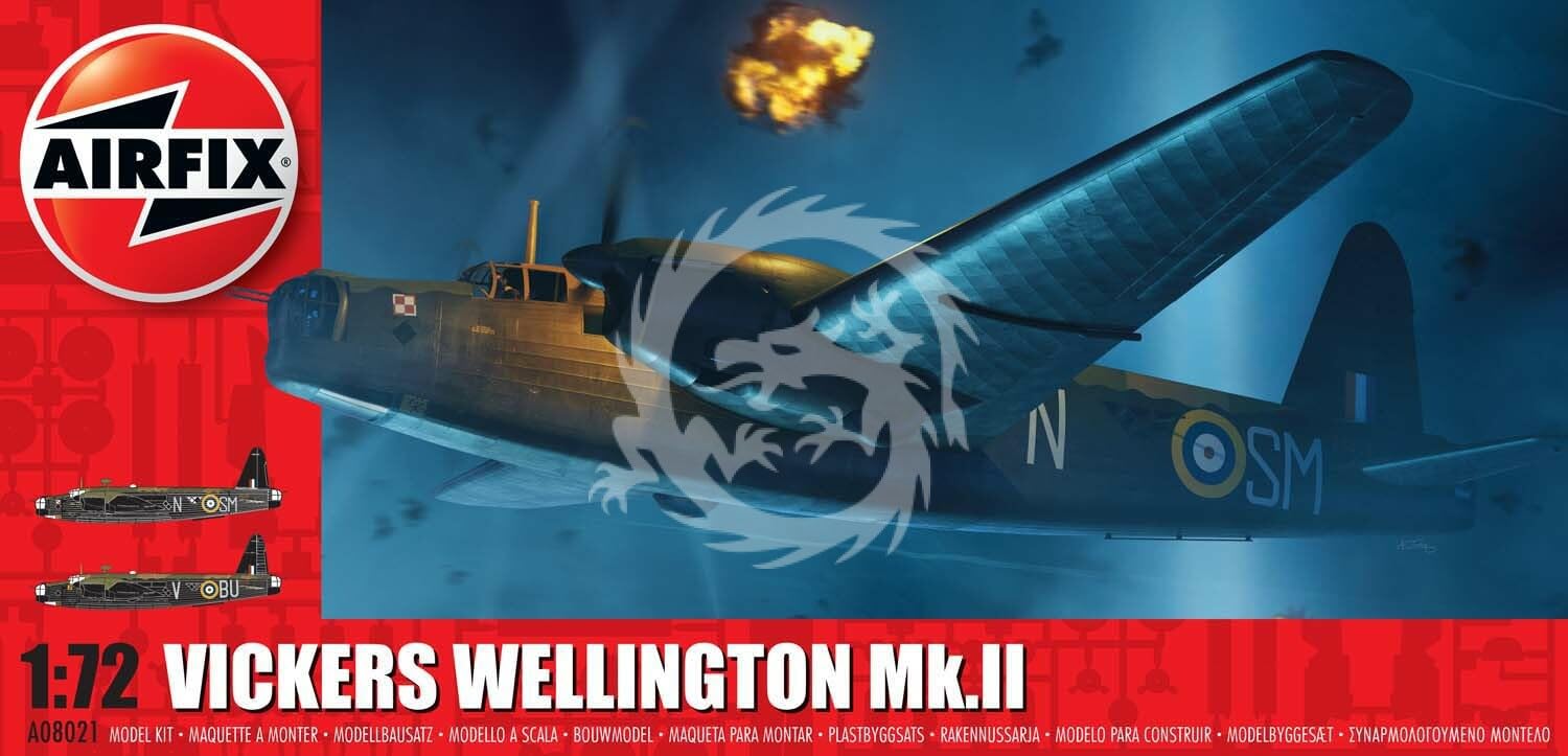 Airfix A08021 Vickers Wellington Mk.II Series 8 Aircraft 1:72 Scale Model Kit — image 1