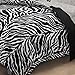 My Room Zebra Ultra Soft Microfiber Comforter Sheet Set,White/ Black, Twin/Twin X-Large
