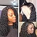 Maxine Deep Curly Human Hair Lace Front Wigs 130% Density Brazilian Virgin Curly Wave Wig with Baby Hair for Black Women 18Inch