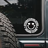 Overstimulated Moms Club Car Decal Sticker - Mama Decal - Moms Club Sticker - Unique and Eye-Catching - Durable & Waterproof - Outdoor and Indoor Use - Adds A Personal Touch to Your Ride