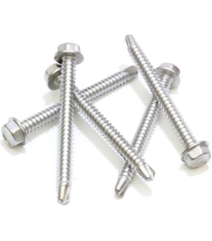Grabber | 10 X 1-1/2-in Phillips, Pancake Head, Fine Thread, Tek 3 Drill Point 410 Stainless Steel Screws Bulk 10150css - Foto 5