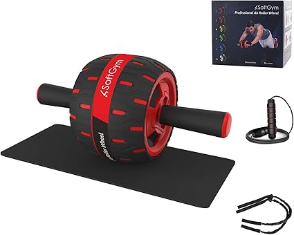 Amazon Com Abs Wheel Roller For Abs Exercise Workout Fitness Ab Wheel Roller With Resistance Band And Jump Rope Perfect Home Gym Equipment For Men Women Abdominal Exercise Black Sports Outdoors