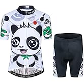 Cycling Jersey Kids,Short Sleeve Cartoon Road Mountain Bike Jersey Set/Top/Short for Girls Boys Breathable