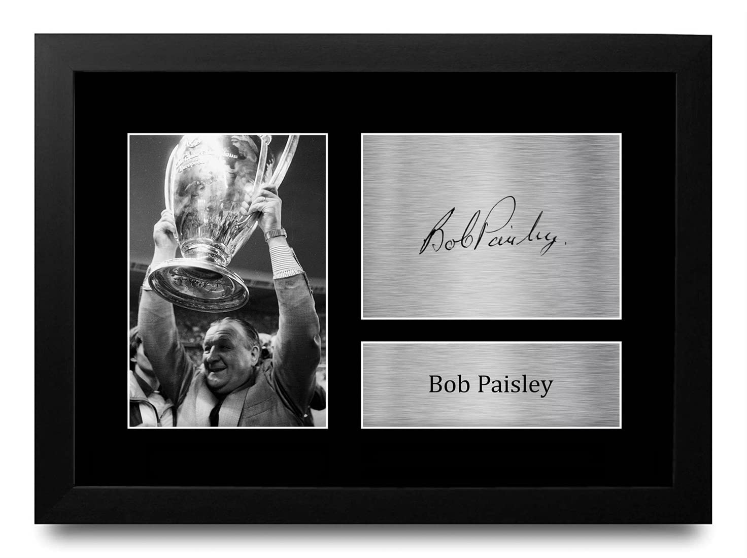HWC Trading FR A4 Bob Paisley Liverpool Gifts Printed Signed Autograph Picture for Football Fans and Supporters - A4 Framed