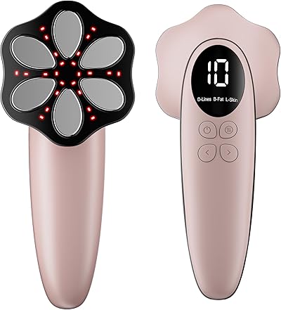 Oranmagic Cellulite Massagegerät Anti Lipödem Handmassagegerät, Nachgewiesene Wirksamkeit, mit 6 MassageköPfen, Geeignet für Bauch, Taille, Arme, Beine, Gesäß (Roségold)