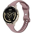 TUCOMO Slim Silicone Watch Bands Compatible with Garmin Venu 3S / Vivoactive 4S / Venu 2S / Vivomove 3S, 18mm Thin Soft Narrow Sport Replacement Wristband Straps for Garmin Forerunner 255s/265S