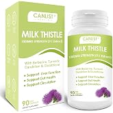 CANLIST Milk Thistle Capsules 1000mg, Potent 9:1 Extract, Liver Health Support, Detox &amp; Cleanse, Antioxidant &amp; Gut Health, Non-GMO, Gluten-Free, 90 Capsules