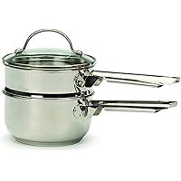 RSVP International 1-quart Induction Double Boiler, 2 Cups, Multi Color