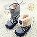 Kidstree Toddler Boots, Soft Baby Shoes, 0-18M Winter Baby Boy Boots Soft Sole Lace Up Baby Soft Toddler Boots Shoes (12)