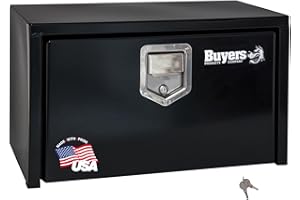 BUYERS PRODUCTS COMPANY Buyers Products 1703150 Black Steel Underbody Truck Box with Paddle Latch, 14 x 12 x 24 Inch