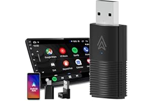 Dilxyuy Android Auto Wireless Adapter, Converts Wired to Wireless Android Auto Adapter for Cars from 2016+ & Android 11+, Plug & Play Android Auto Dongle, Online Update