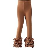 Ashken Baby Girls'Ruffle Pants Toddlers Little Girls Leggings 6 Months-8T