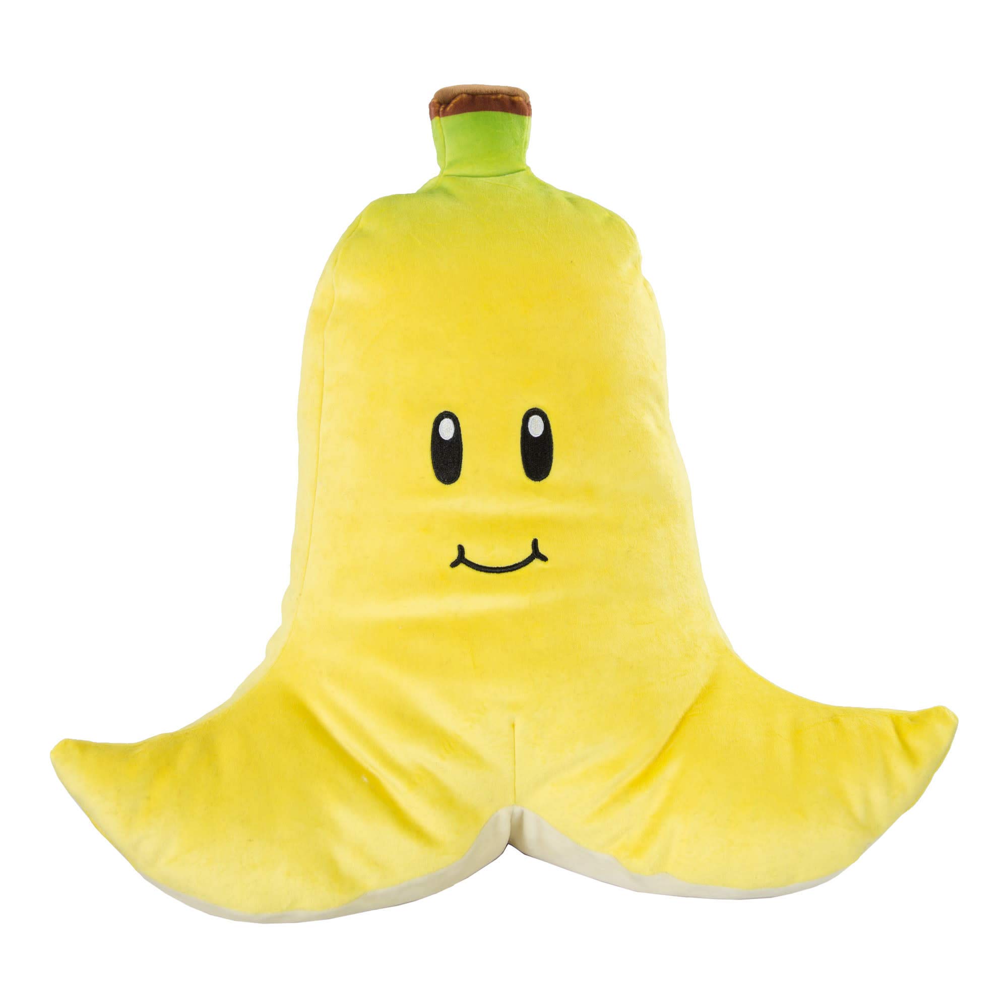 Mario Kart T12958A Peluche Mochi Banane 40 cm Super Mario Bros. Club Mocchi 34cm Banana Skin Extra Large Plush, Multicolour