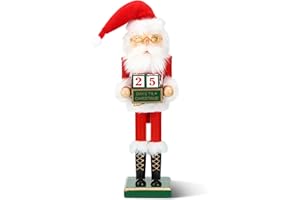 Karenhi 15 Inch Christmas Wooden Nutcracker 15 Inch Traditional Nutcracker Festive Decor for Xmas Party Shelves and Tables(Christmas Date)