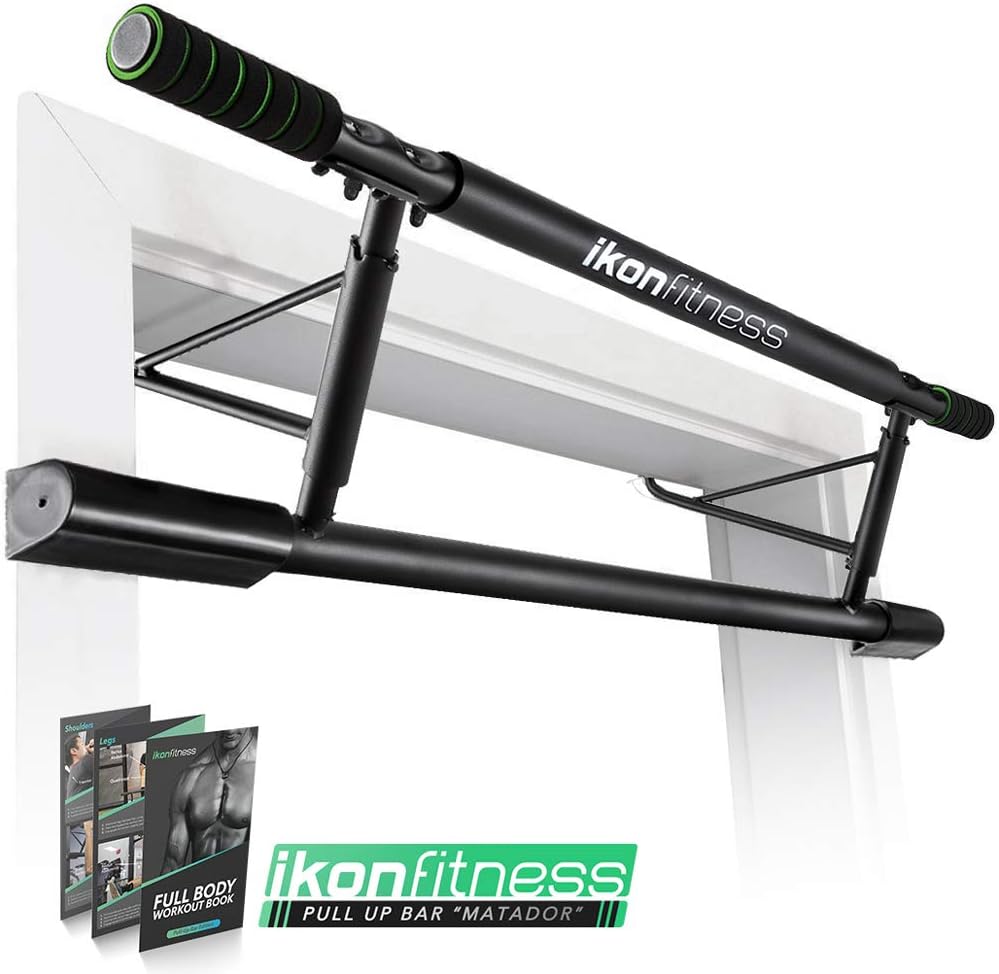 Ikonfitness Pull Up Bar with Smart Larger Hooks Technology - USA Original Patent, USA Designed, USA Shipped, USA Warranty