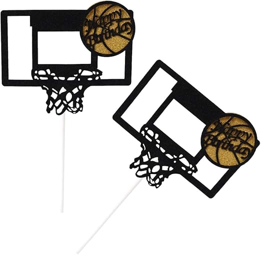 BESTOYARD 6pcs Basketball Hoop Cake Topper Basketball Theme Baby Shower