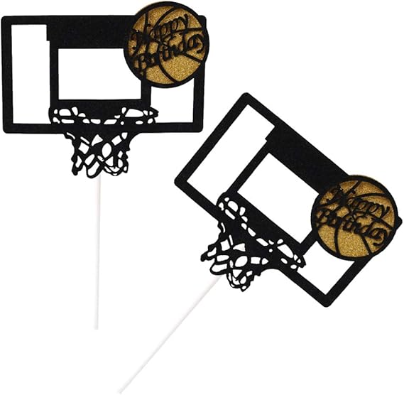 BESTOYARD 6pcs Basketball Hoop Cake Topper Basketball Theme Baby Shower
